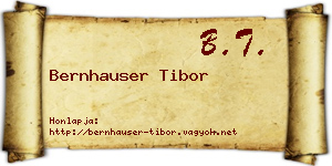 Bernhauser Tibor névjegykártya