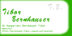 tibor bernhauser business card